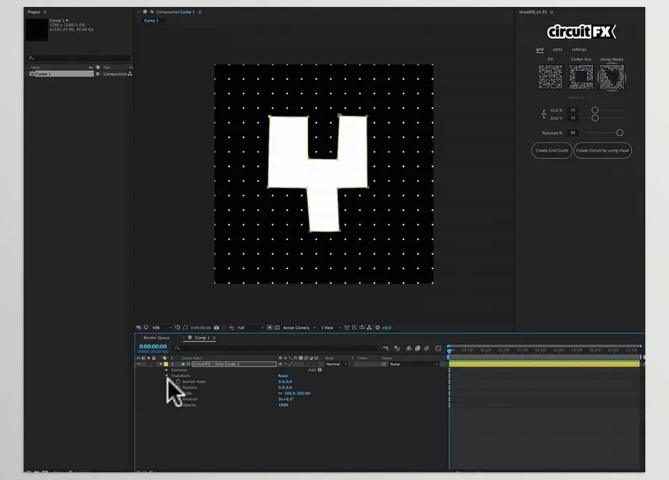 CircuitFX - Put all of the needed parts in a single shape layer