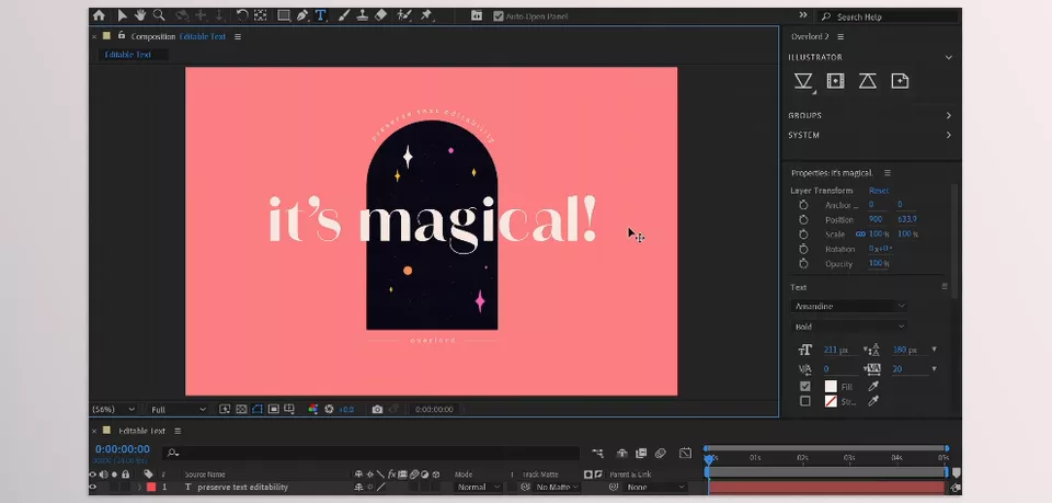Battle Axe - Overlord - Ai text layers become Ae text layers, ready to edit. Because that just makes sense.