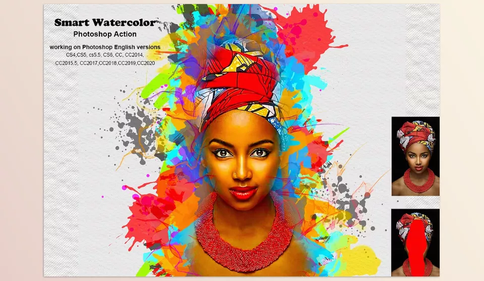 Smart Watercolor Photoshop Action - Transform your photos into a real Smart Watercolor look.