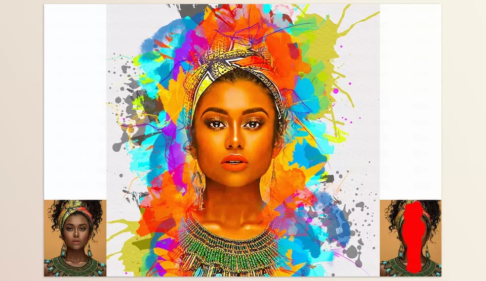 Smart Watercolor Photoshop Action - Easy to customize, Non-destructive effect.