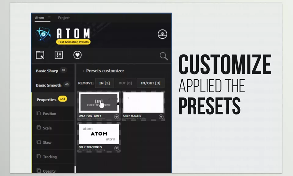 Text Presets - Customize Presets.