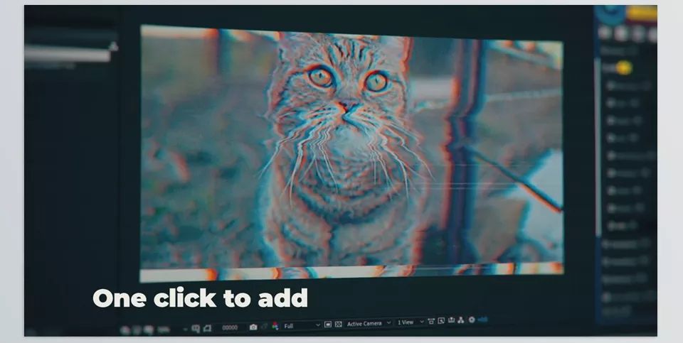 650 plus Glitch Elements For After Effects - One click to Add.
