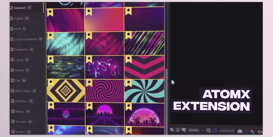 iBG | 300+ Loop Backgrounds - Handy AtomX Extension Applying in one click!
