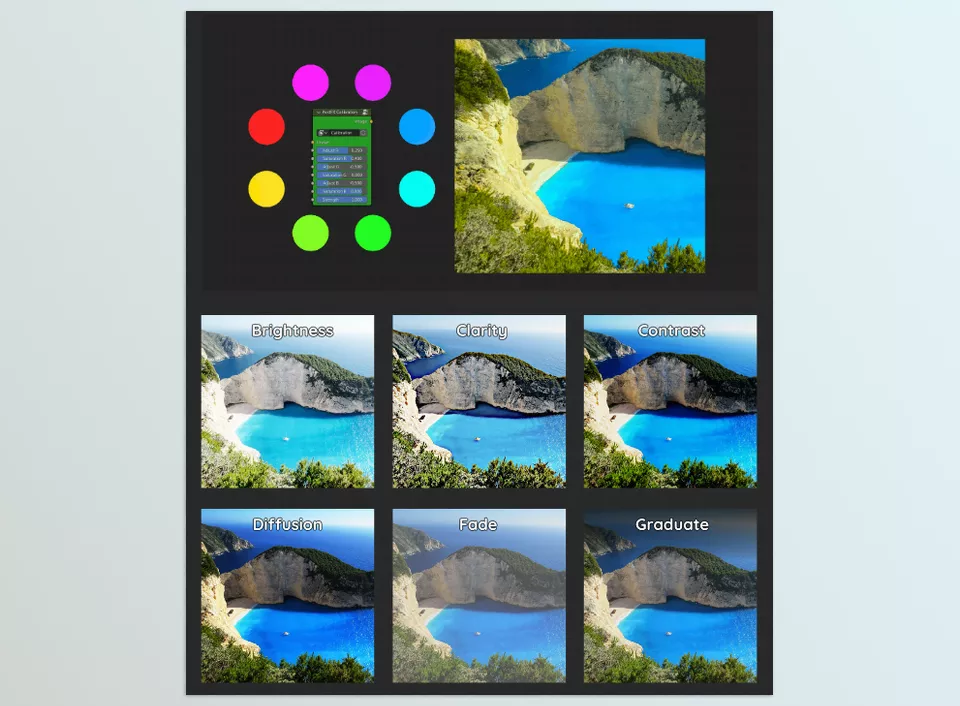 Blender - Post Fx - Complete color and saturation control.