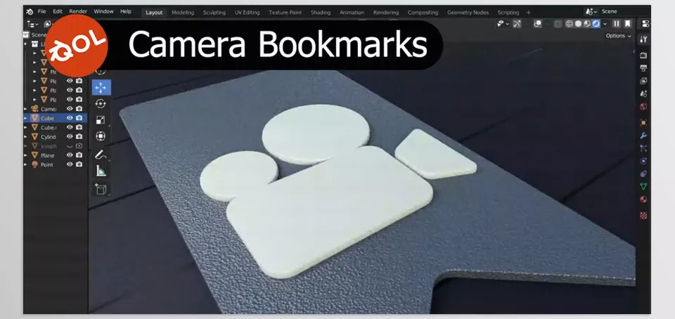 Camera Bookmarks - The panel can be configured to display as either an NPanel or a Properties Panel, depending on your preferences set in the add-on options.