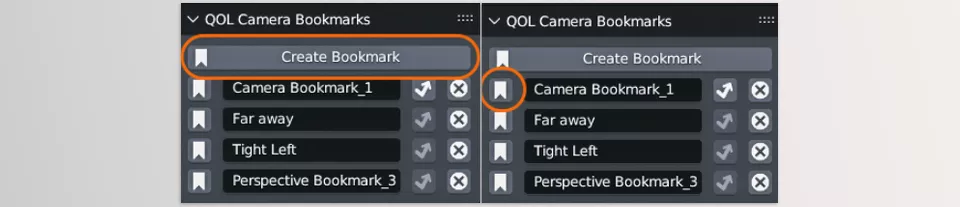 Camera Bookmarks - Simple one-click solution for adding bookmarks.