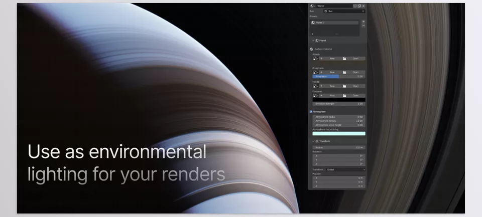 Physical Celestial Objects - Use as environmental lighting for your render!