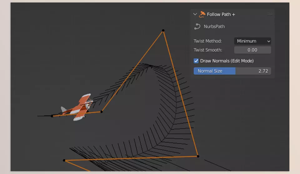 Follow Path plus - This add-on streamlines the setup of Follow Path constraints and introduces two new animatable properties to the object.