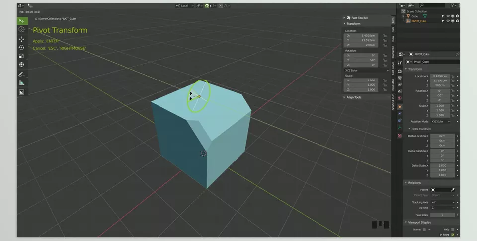 Pivot Transform - Simplify the work with the NLA Editor into a standard animation layers workflow