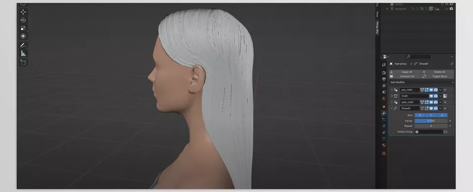 Hair Proxy - Enable the functionalities of mesh objects, including shape keys, physics, rigging, and mesh modifiers to be utilized with hair curves.