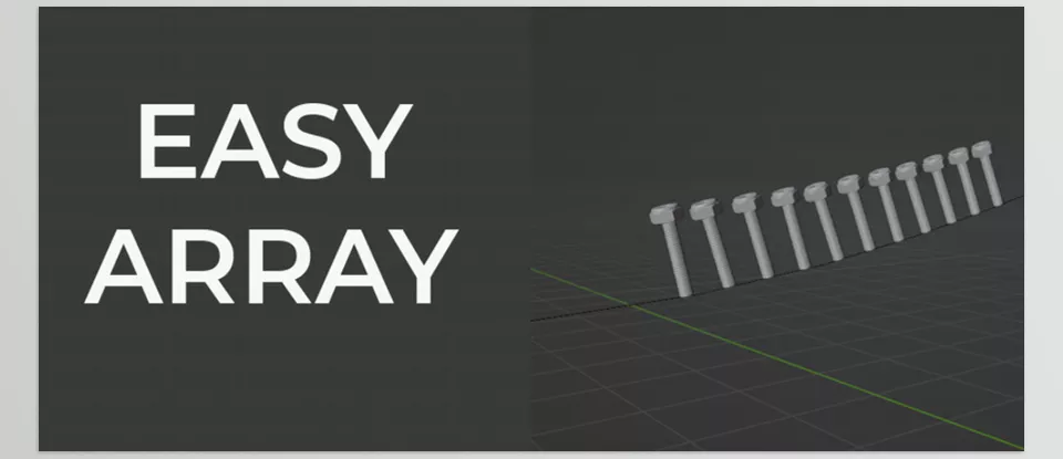 Easy Array - Snap the desired object to the selected vertex in edit mode.