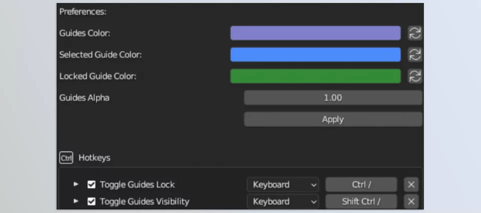 Custom Camera Guides - Simply select any edge of the camera to create a new guide.