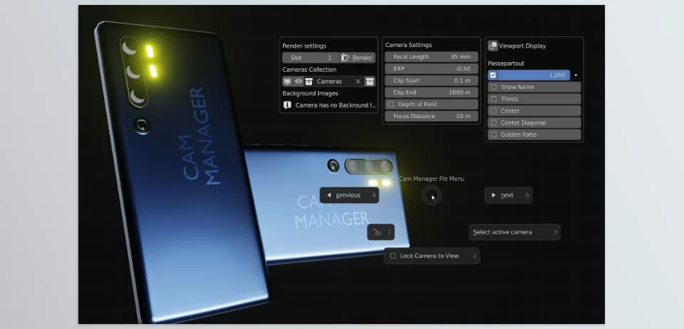 Cam Manager - Easily view all cameras and their shared settings at a glance.