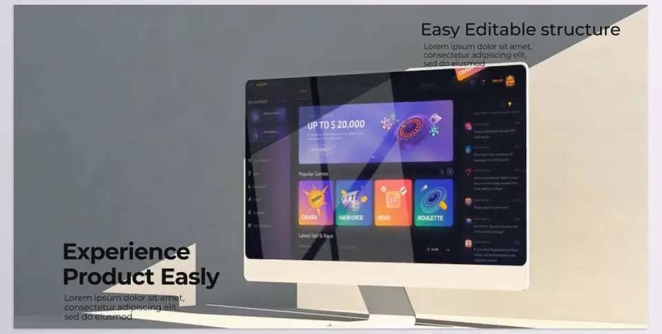 Minimalist Monitor Mockup - Easy and fast render