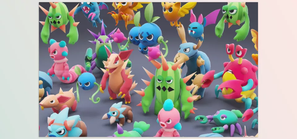Cartoon Characters Mega Pack - Cartoon character models are part of the evolving сreatures collection.