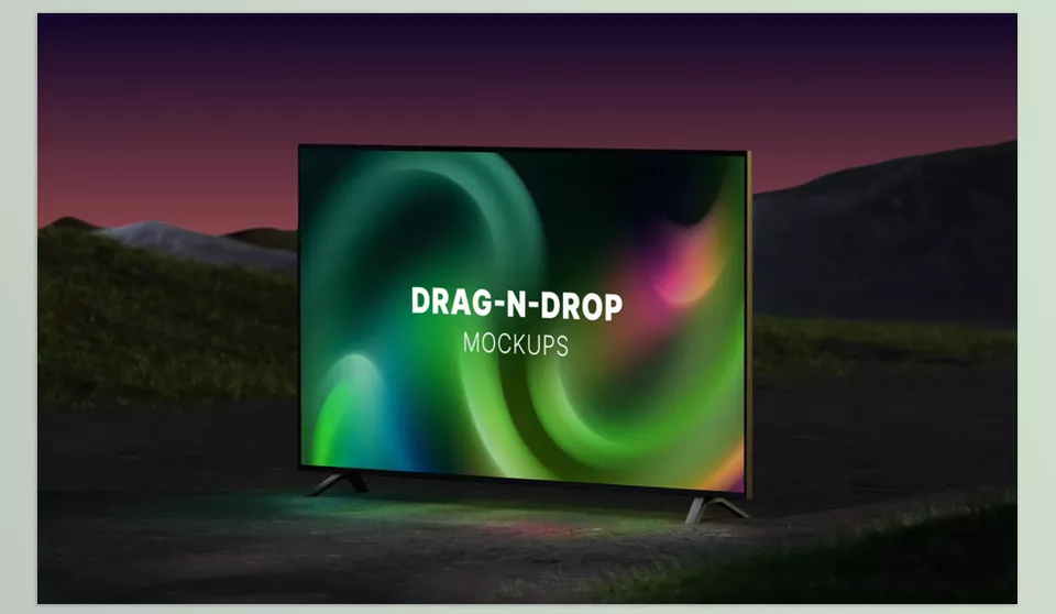 Abstract Nature TV Mockups - Create stunning promo videos, and presentations, or or display media files in a creative way.