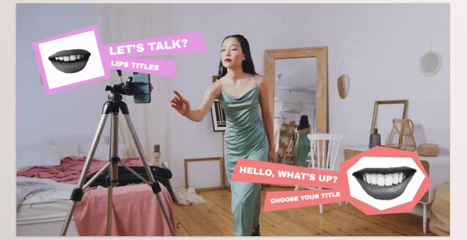 Colorful Lips Titles - You can use them as overlaying effects to your videos.