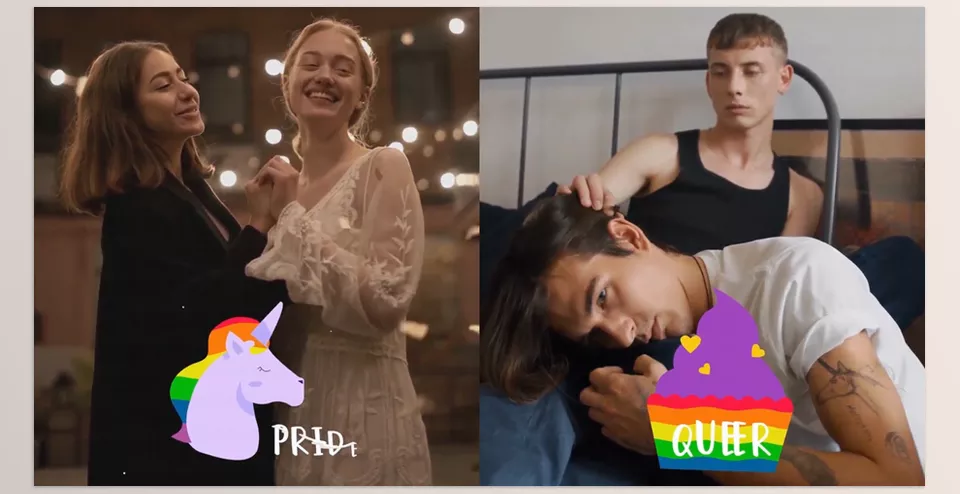 LGBTQ+ Titles for After Effects - Each title is customizable with adjustable colors and editable text, making it perfect for enhancing your social media posts.