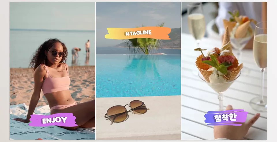 Cartoon Liquid Plate Titles for After Effects - Adjust colors and text to match your brand or message, and energize your content with a fresh, juicy style.