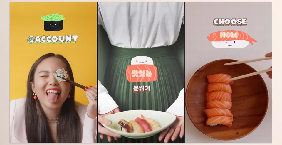 Sushi Titles for Premiere Pro - these titles offer vibrant, cartoon-style animations that bring an Asian culinary flair to your projects.