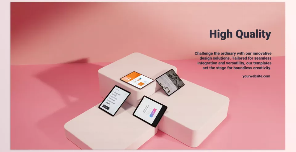 Tablet Mockup for Premiere Pro - Easily insert your media into the placeholders to display them on the tablet screen, and customize the text and colors with just a few clicks.