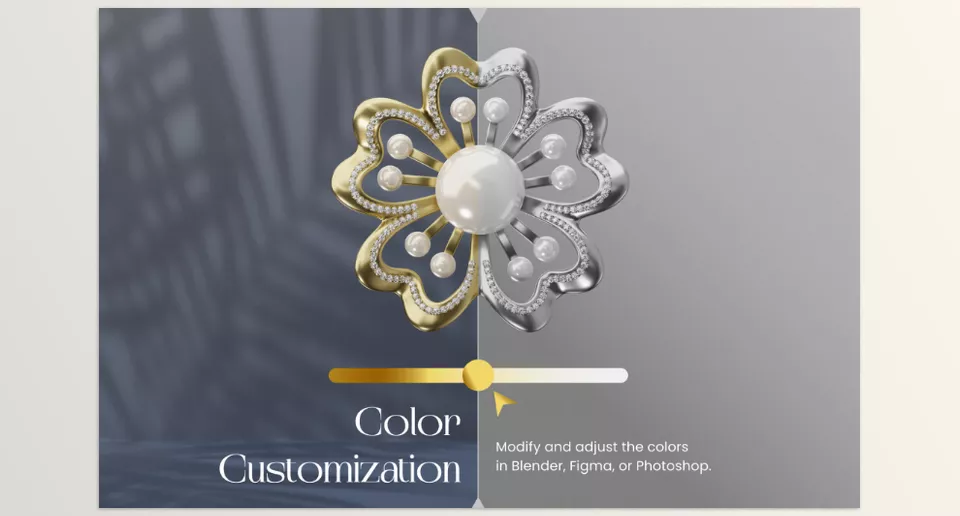 3D Jewelry Icon Set - Easily modify and adjust the colors!