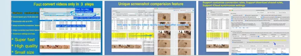 Thunder Video Converter Pro - The unique video comparison feature makes it simple to evaluate the quality of the original video and converted version.