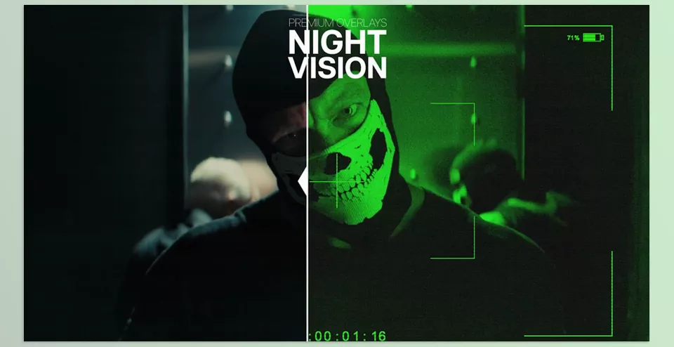 Videohive - Premium Overlays Night Vision - Easily Customize Colors.