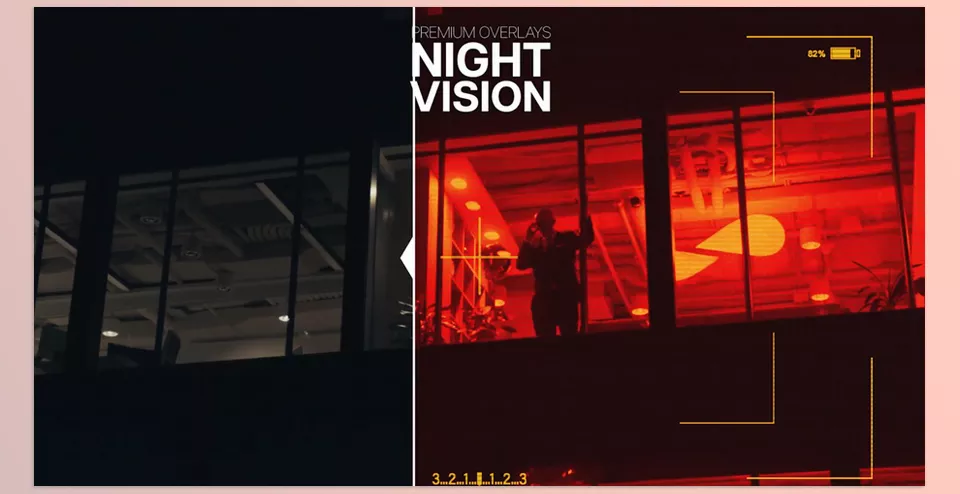 Videohive - Premium Overlays Night Vision - Customize Noise Amount.