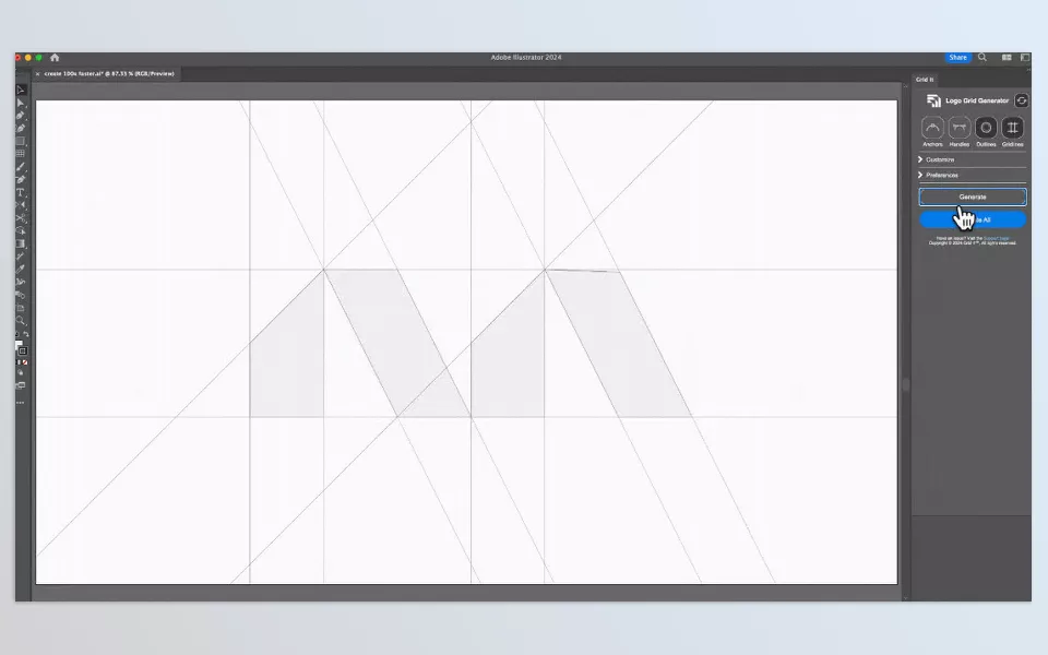 Logo Grid Generator Pro - Detects and emphasizes inconsistencies or errors in logo designs.