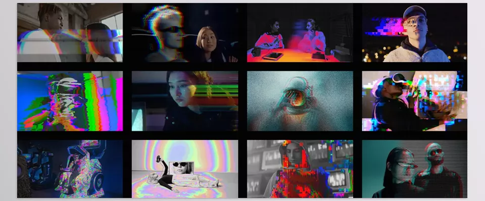 mStyle Glitch - Simulate the visual errors associated with the digital era videos with drag-and-drop transitions, overlay effects, and titles!
