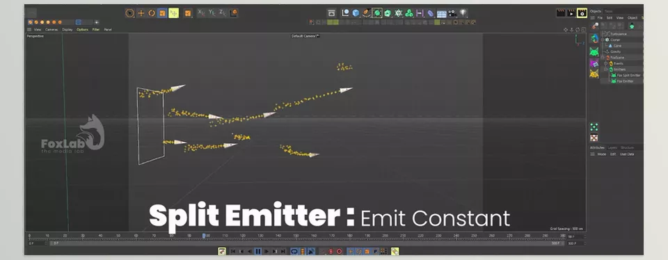 Fox Particles - Offers parameters for shading, alignment, and particle shape.