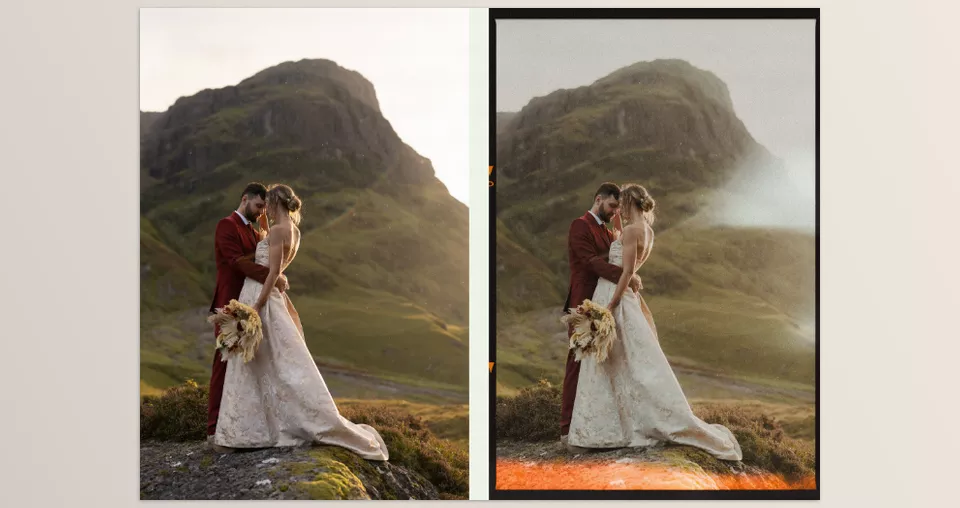 Quest Tools 08 - ExF Light Leaks - add character and dimension to your images with eighteen light leaks faithfully replicated from actual film scans AND a special Vintage Tone tool that can be applied over any preset to create a nostalgic, filmy vibe.