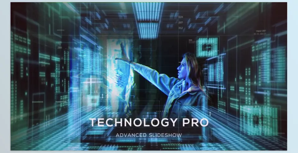 Technology Pro Slideshow - Easily create an awesome hi-tech show with your photo, video, and logo!