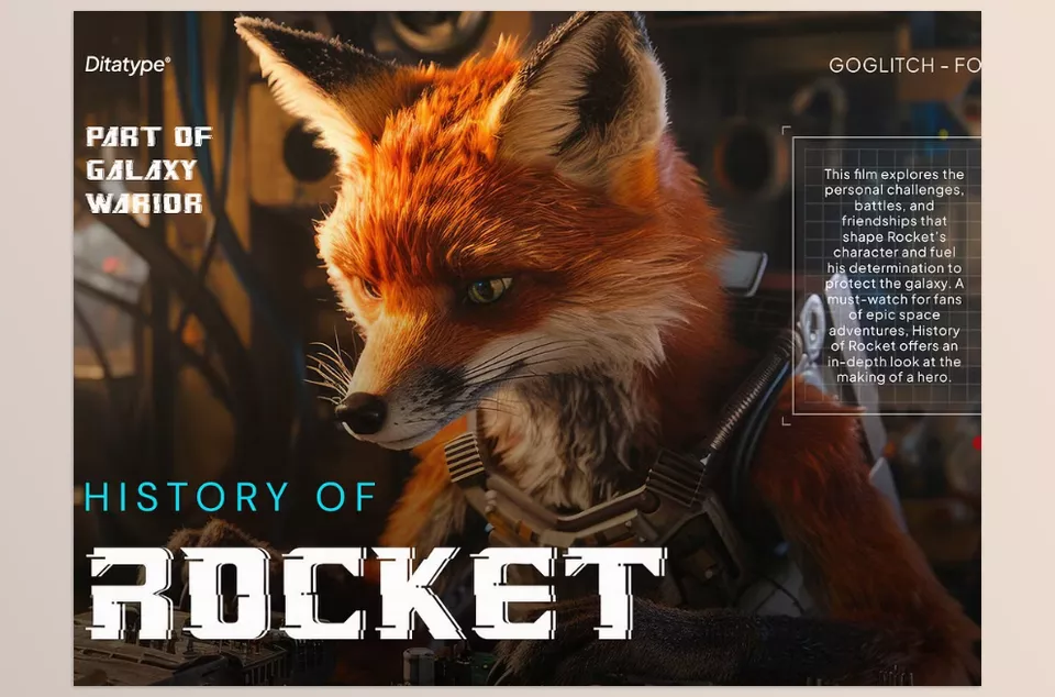 Creative Market - Goglitch - It features a strikingly bold weight that enhances its modern, high-tech aesthetic.