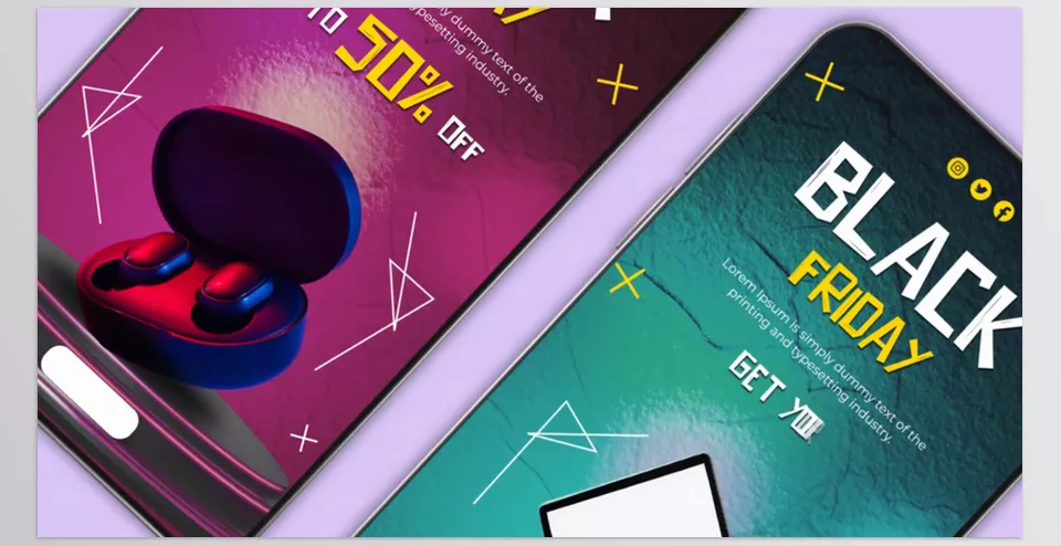 Black Friday Sale Instagram Story - Featuring bold typography and vibrant colors.