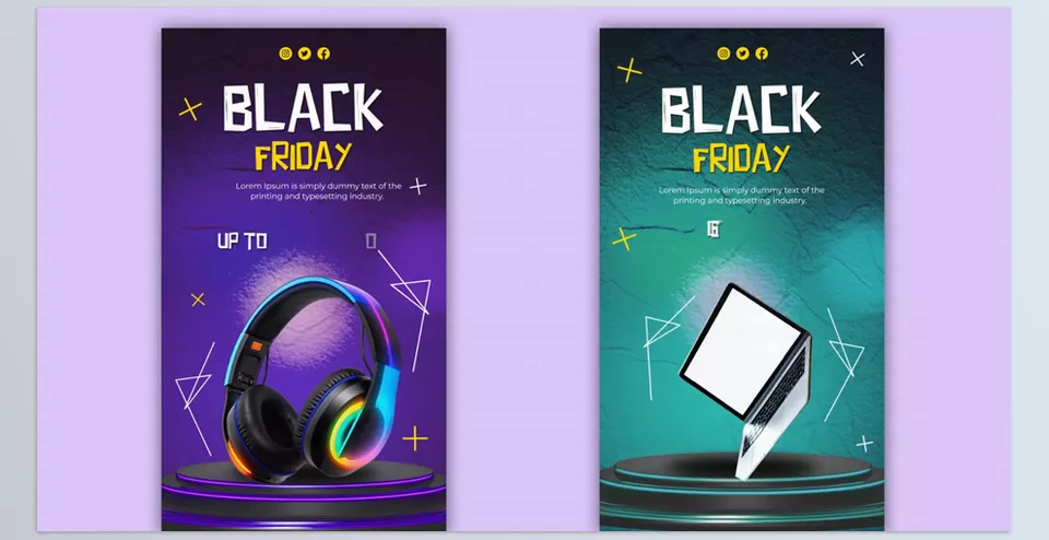 Black Friday Sale Instagram Story - Perfect for fashion brands, tech deals, and more.