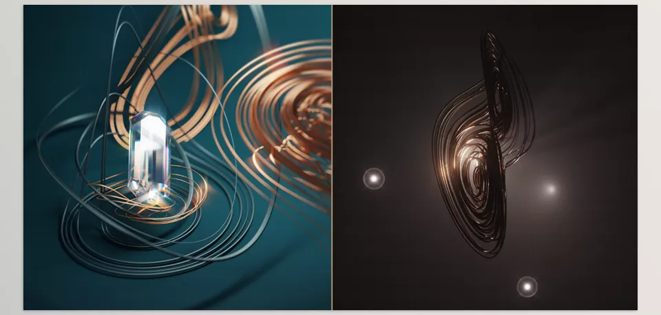 Blender - Attraktor - Geonode Attractor Systems