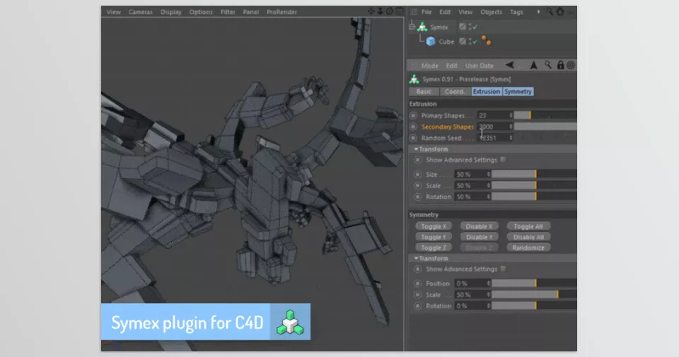 Symex for Cinema 4D - Customizability