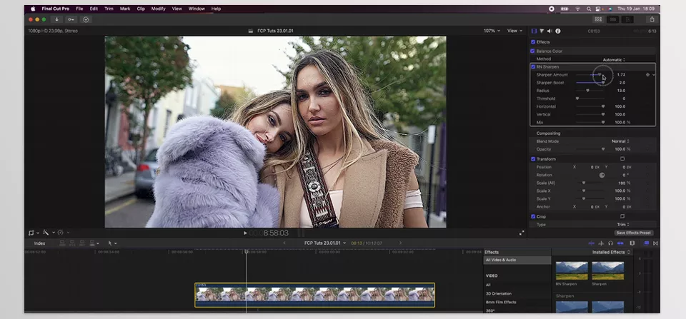 Sharpen Effect for Final Cut Pro - Get better quality videos with FCP