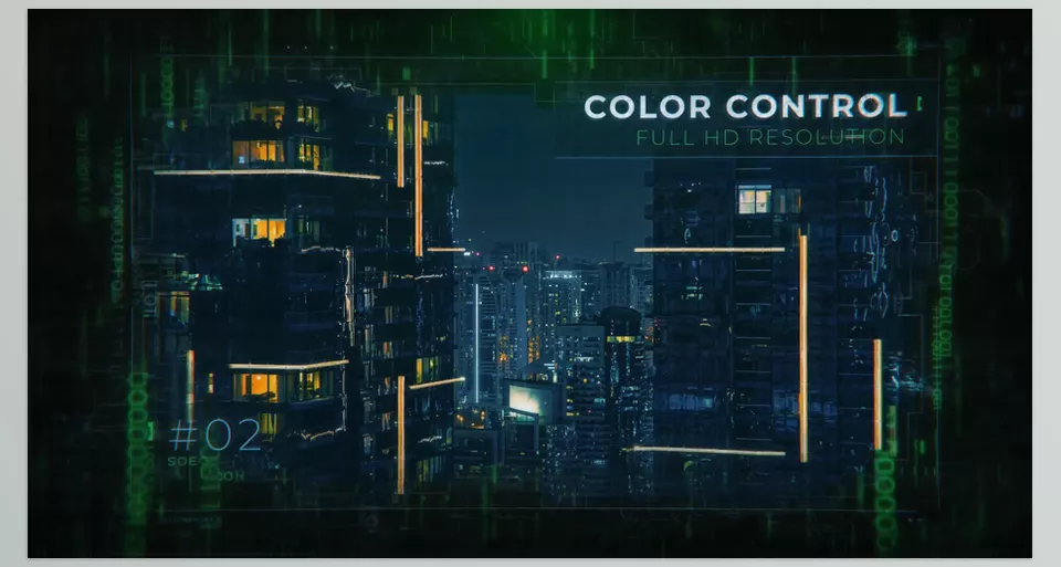 Digital Matrix Slideshow - Futuristic digital visuals bring your slideshow to life.