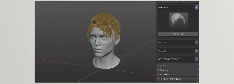 Facial Hair Toolkit - Generate hair cards or use custom meshes for a natural look.