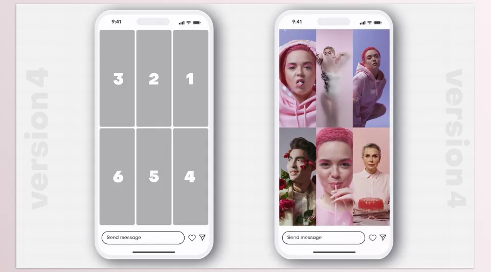 Vertical Multiscreen Transition 7 Split Screen - Seamless transitions designed to enhance vertical video storytelling.