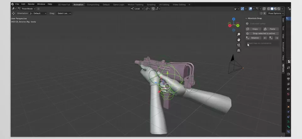 Gumroad - Absolute Snap - Easily animate and manage Child Of constraints without breaking position.