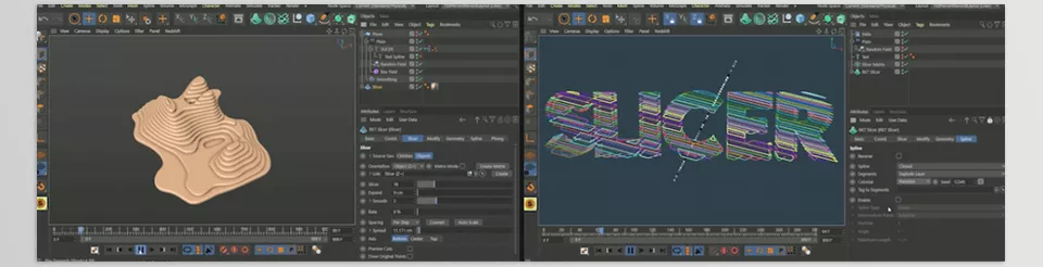 Slicer for C4D plugin - Easily create advanced text effects!