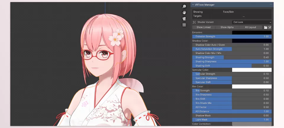 Blender - Vrtoon Shader Manager - Create stunning anime-style renders effortlessly with VRToon Shader Manager.