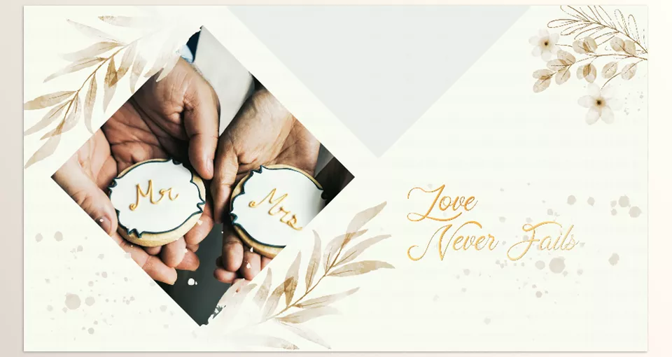 Videohive - Wedding Slideshow - Elegant golden floral elements add timeless charm to your memories.