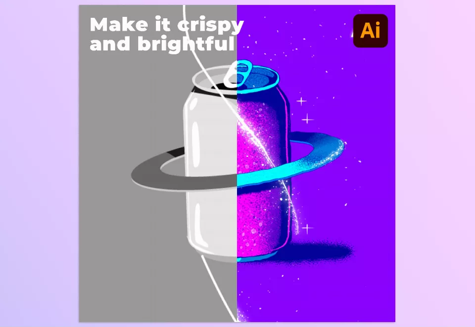 Gumroad - The Intergalactic Liquid - Bring your artwork to life with juicy, glowing lines that add texture and dimension, all without the hassle of manual pressure adjustments.