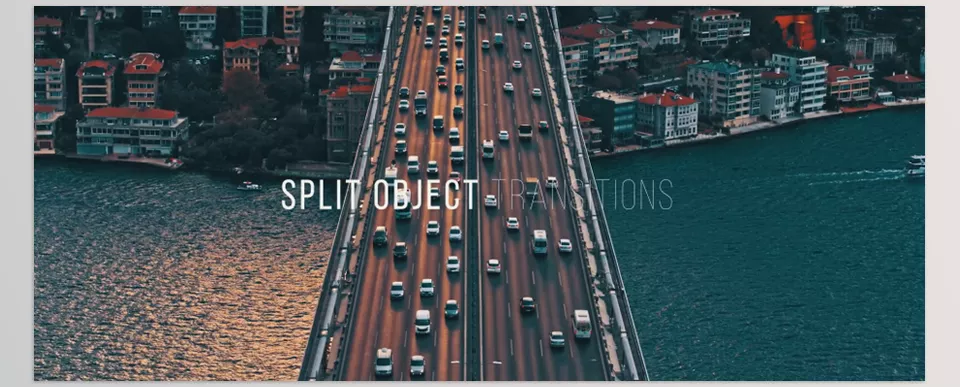 Videohive - Split Object Transitions for After Effects - A seamless transition that adds dynamic motion to your visuals, perfect for creating smooth scene changes.