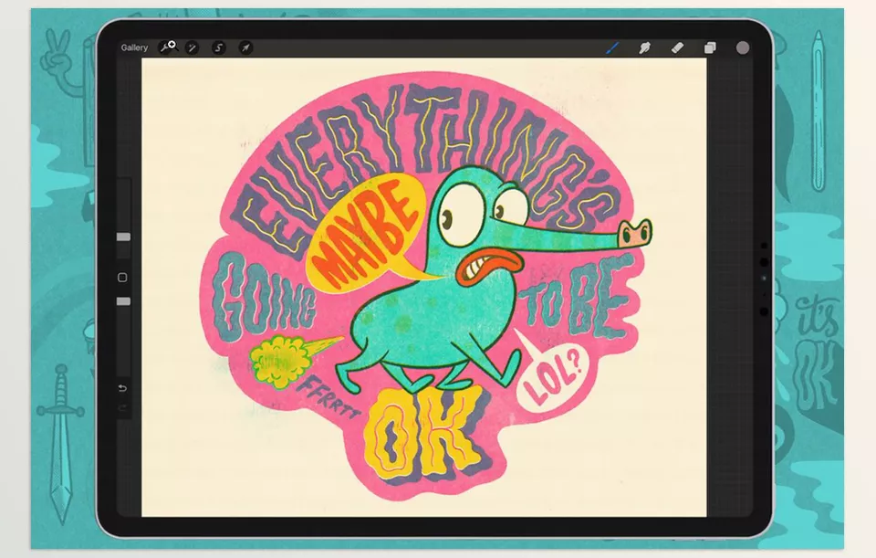 The Chris Piascik Pack for Procreate - Transform your sketches into professional-grade artwork, capturing the nostalgic vibe of 90s animation with a modern twist.